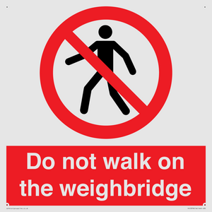 Do not walk on the weighbridge